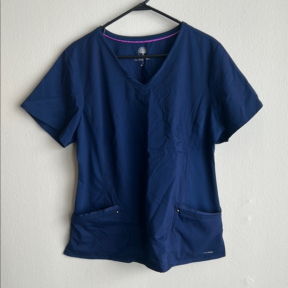 NWOT Navy healing hands scrub top size 2X
